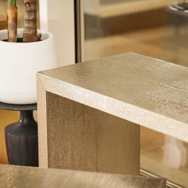 designer table in golden color