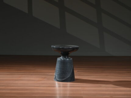 Black Stone Side Table