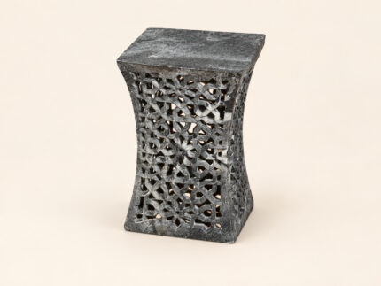 Black Stone End Table