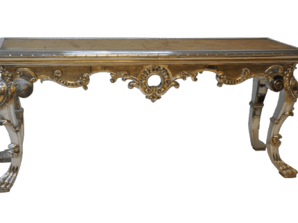CON-783 baroque silver console table luxury furniture Dubai