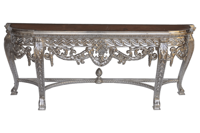 CON-786 modern silver console handmade luxury Dubai