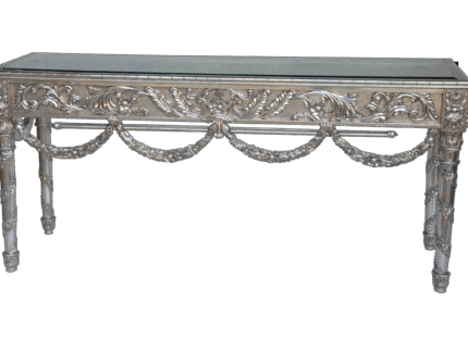 CON-821 classic scrollwork pure silver console table Dubai