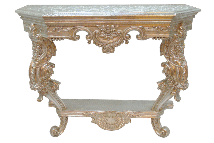 CON-822 luxury silver console handcrafted Signature Living Dubai