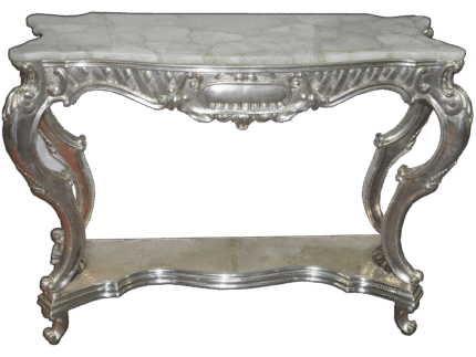 CON-965 artisan silver console table luxury furniture Dubai
