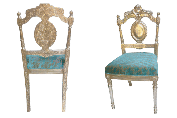 SC-543 classic silver dining chair pure silver Dubai Signature Living