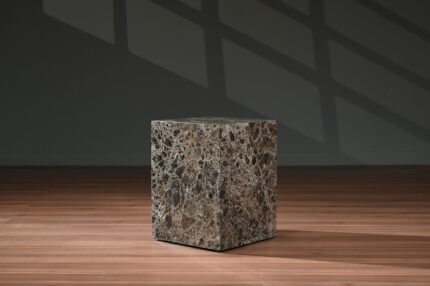 Emperador Stone Cube End Table