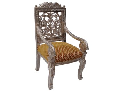 SC-539 sculpted pure silver chair handcrafted Dubai