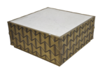 Brass Cladded Cocktail Table with Stone Top