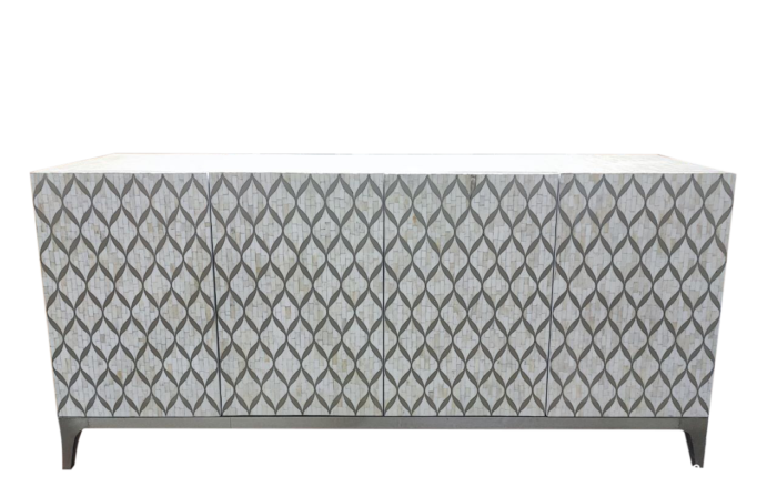Bone and Metal Inlay Credenza
