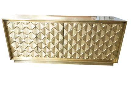 Modern gold sideboard with geometric patterns design