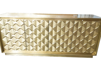 Modern gold sideboard with geometric patterns design