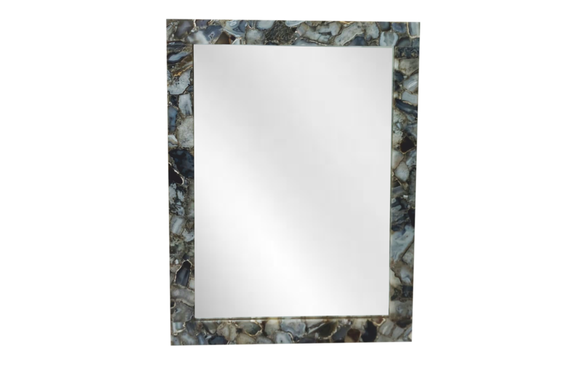 Decorative wall mirror with elegant textured frame