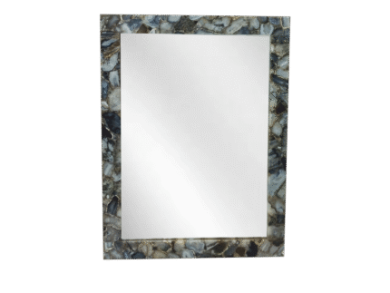 Decorative wall mirror with elegant textured frame