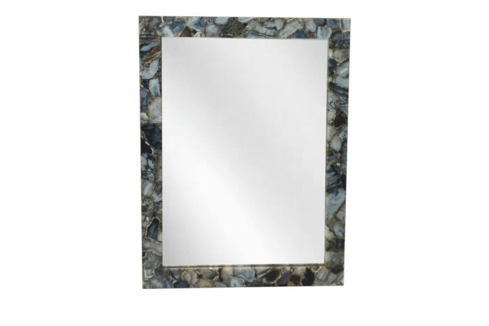 Decorative wall mirror with elegant textured frame