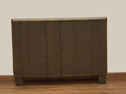 Antique Metal Cladded 2 Door Chest