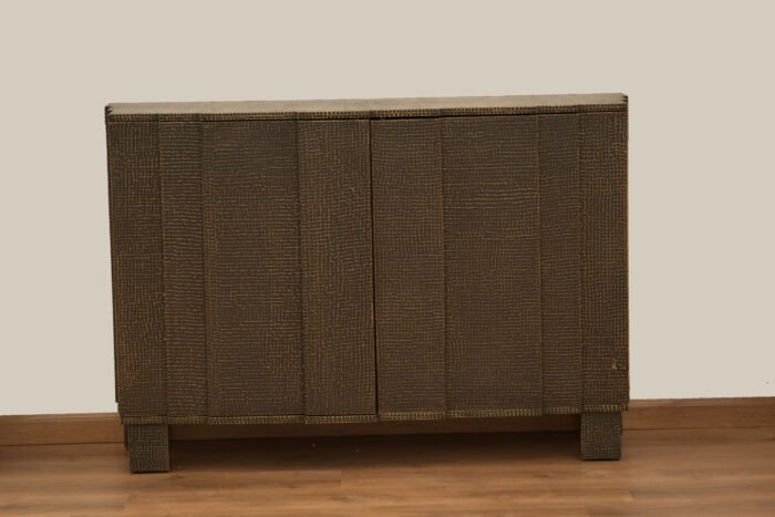 Antique Metal Cladded 2 Door Chest