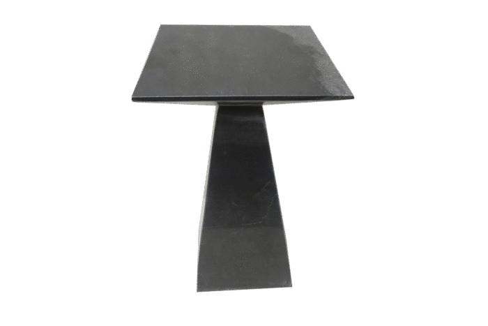 Black Stone End Table