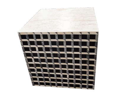 Bone Inlay End Table
