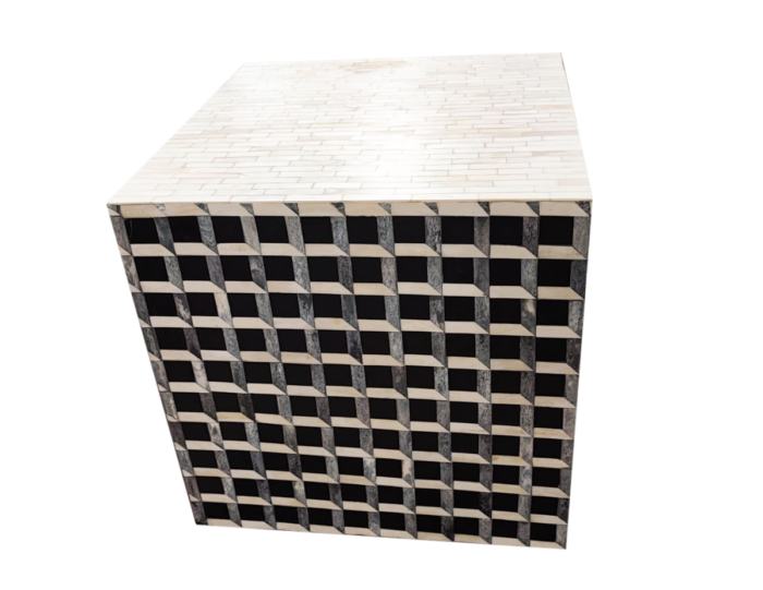 Bone Inlay End Table