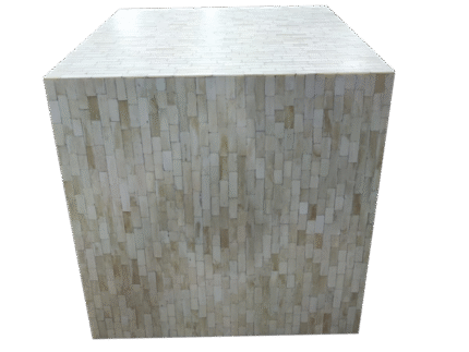 Bone Inlay End Table