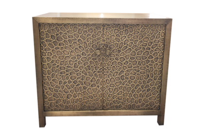 Stylish wooden cabinet with decorative textured design