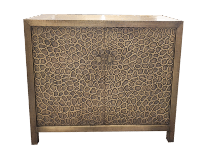 Stylish wooden cabinet with decorative textured design