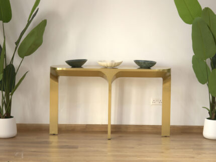 Brass Cladded Console Table - Handcrafted Furniture Dubai