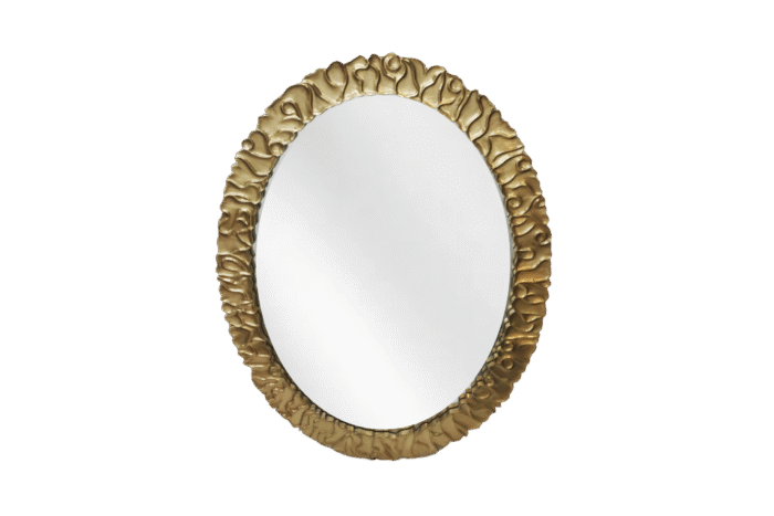 Brass Cladded Mirror Frame Oval