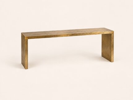Brass Hammered Console Table