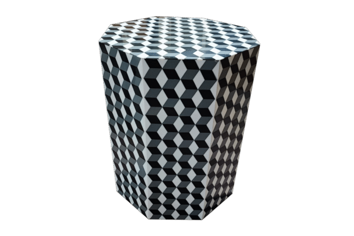 Inlay End Table - Resin 3d Design by Signature living Furniture & Decor