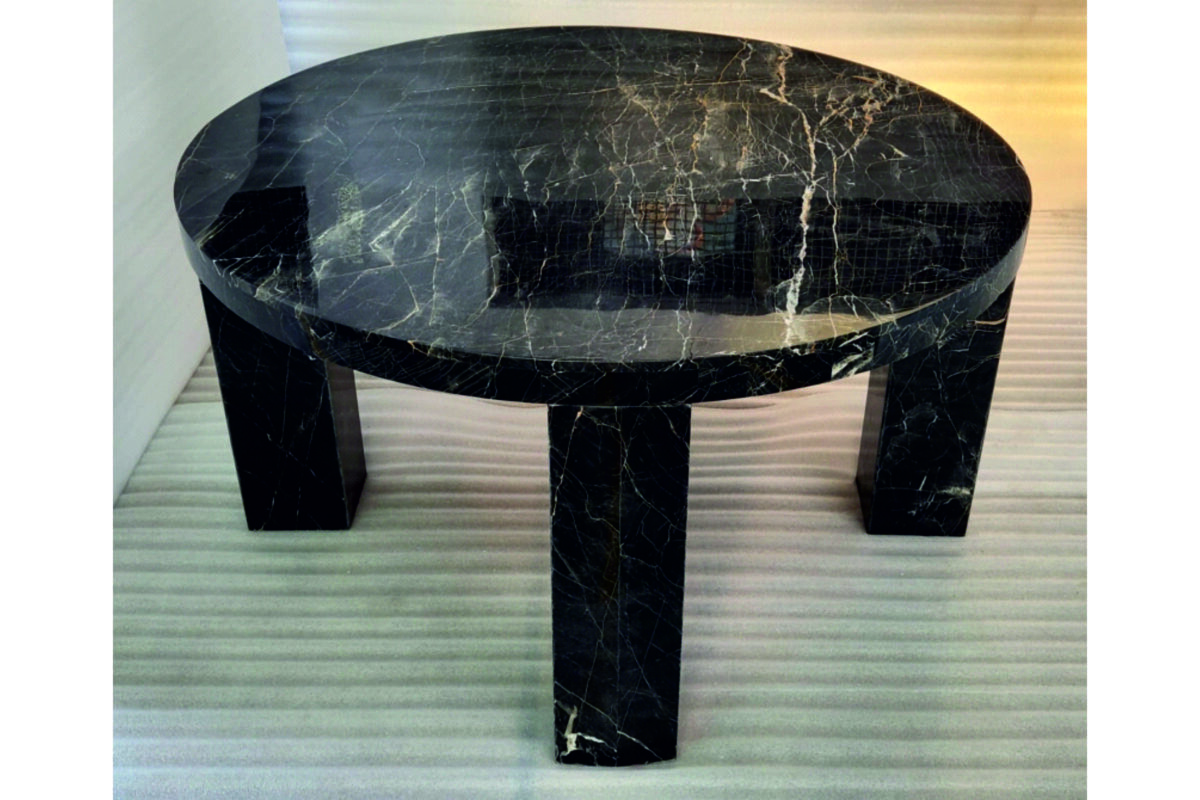 Marquina Stone Round Dining Table