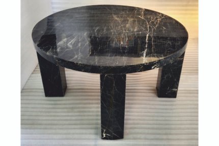 Marquina Stone Round Dining Table