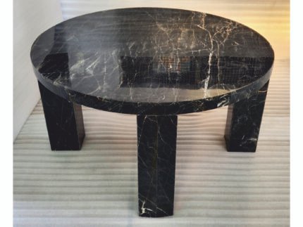 Marquina Stone Round Dining Table