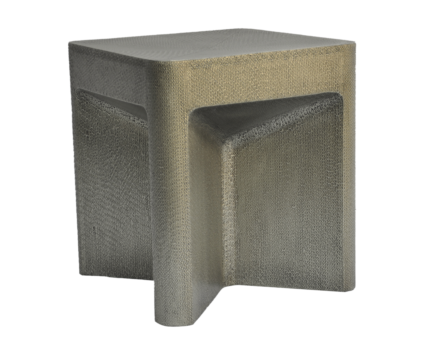 Metal Cladded End Table (Hammered Finish)