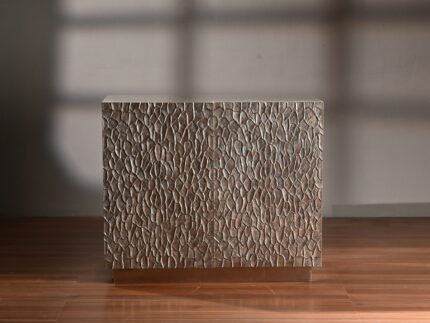 Metal Cladded Two Door Chest by Signature living Furniture & Decor