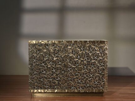 Metal Cladded Two Door Chest by Signature living Furniture & Decor