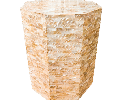 Mother of Pearl Inlay with Resin End Table