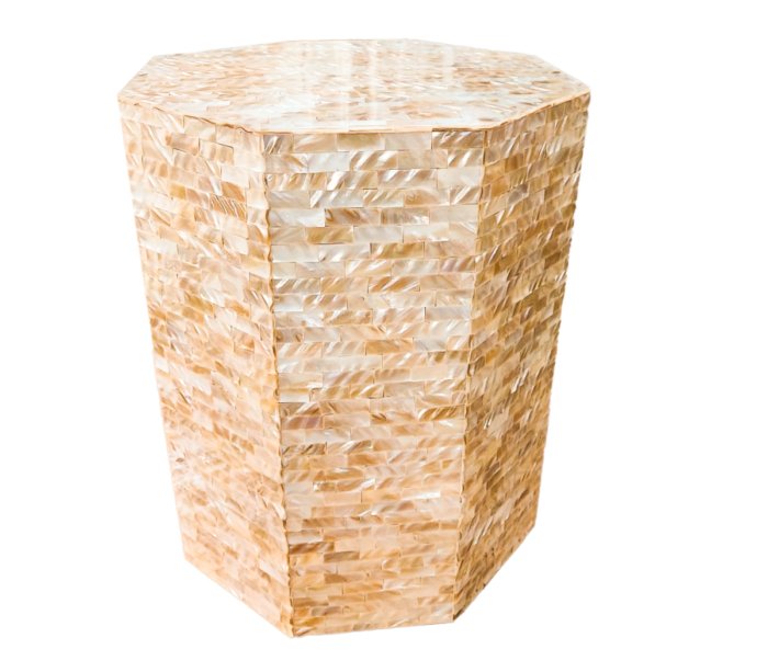 Mother of Pearl Inlay with Resin End Table