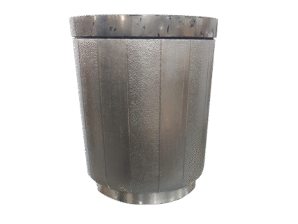 Pyrite Stone Top with Metal Cladded Base End Table