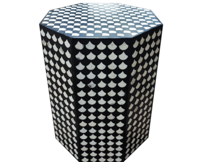 Resin Inlay 3D Design End Table