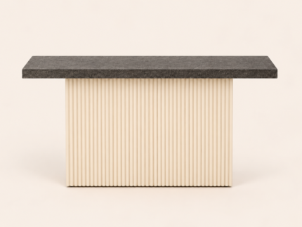 Textured Stone Top Console Table