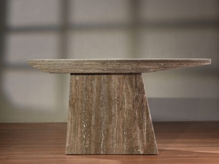 Travertine Dining Table Grey Marble End Signature living Furniture & Decor