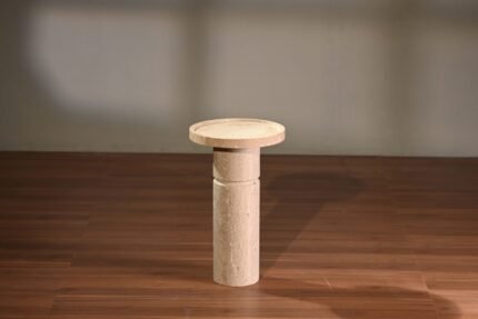 Travertine End Table