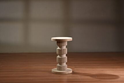 Travertine End Table