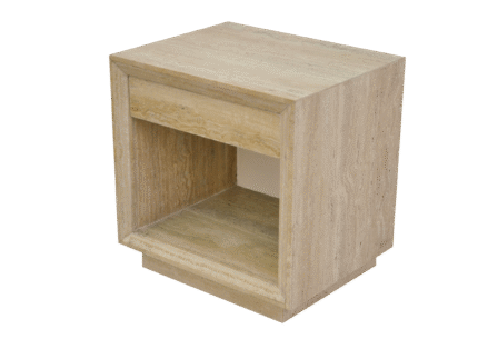 Travertine Stone End Table