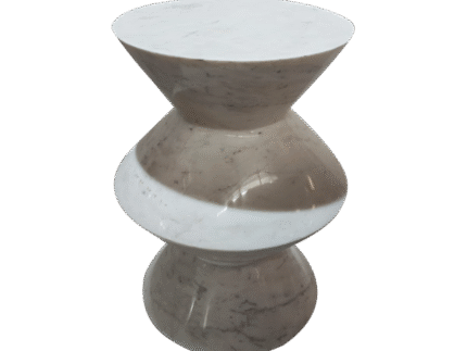 White Marble End Table