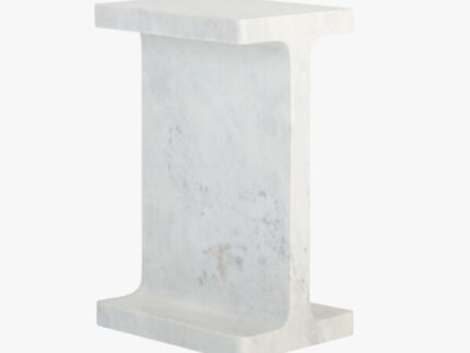 White Marble End Table