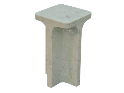 Modern minimalist square marble side table design