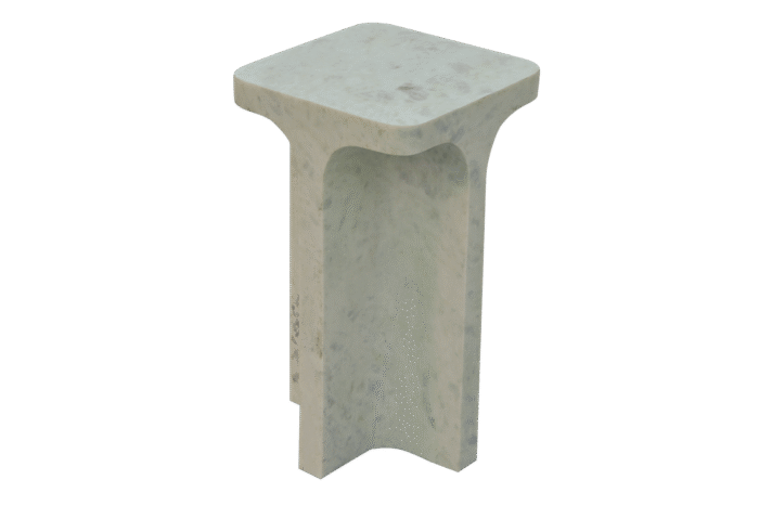 Modern minimalist square marble side table design