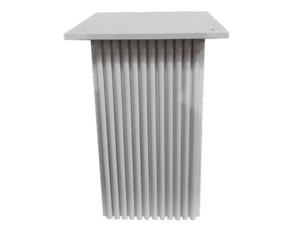 Wooden Carved Base End Table - White